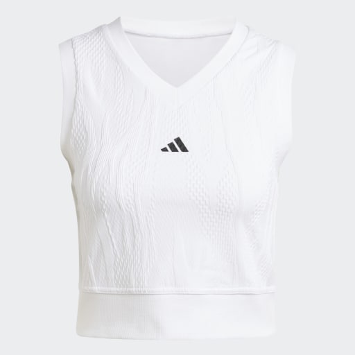 TENNIS PRO AEROREADY CROP TOP - White