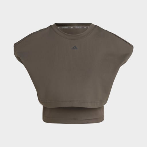 POWER BOXY FRENCH TERRY 3-STRIPES TANK TOP - Shadow Olive