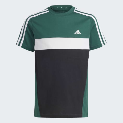 TIBERIO 3-STRIPES COLORBLOCK COTTON T-SHIRT KIDS - Green