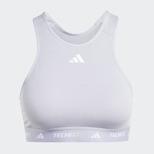 TECHFIT MEDIUM-SUPPORT HIGH-NECK BRA - Glory Grey