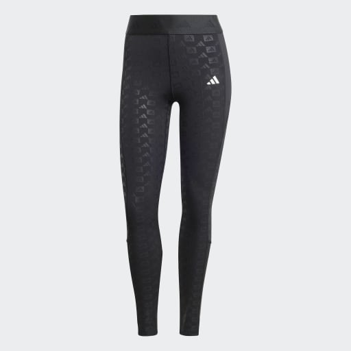 HYPERGLAM FULL-LENGTH EMBOSS LEGGINGS - Black