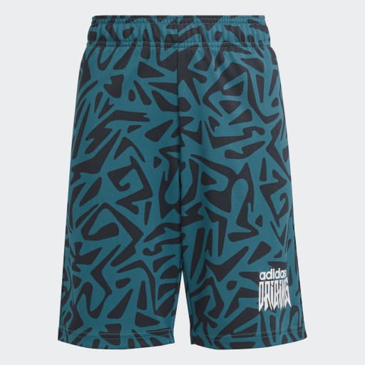 ALLOVER PRINT SHORTS KIDS - Turquoise