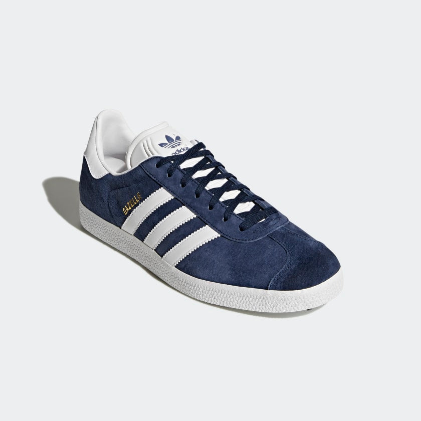 GAZELLE SHOES - Collegiate Navy / White / Gold Metallic