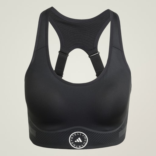 ADIDAS BY STELLA MCCARTNEY TRUEPACE HIGH SUPPORT SPORTS BRA - Black