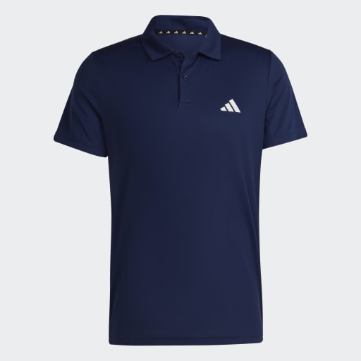 TRAIN ESSENTIALS TRAINING POLO SHIRT - Dark Blue / White
