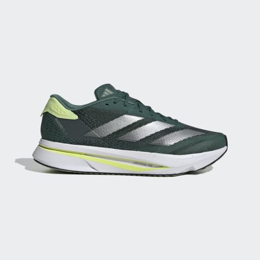 ADIZERO SL2 RUNNING SHOES - Collegiate Green/Silver Met./Pulse Lime