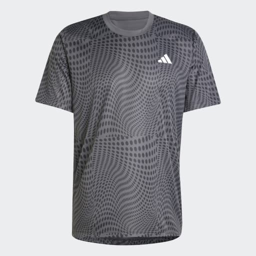 CLUB GRAPHIC TENNIS T-SHIRT - Carbon/Black