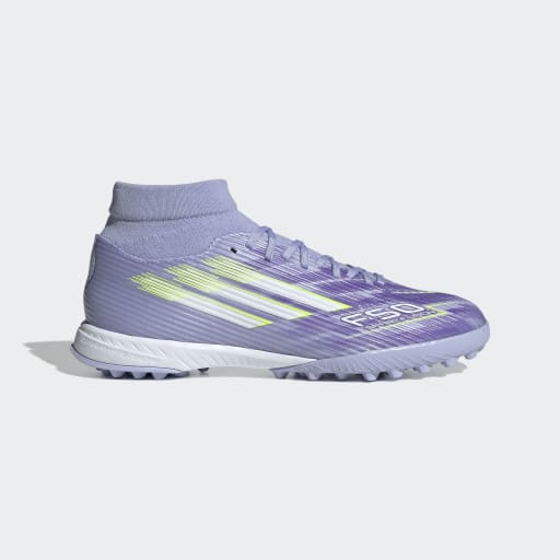 F50 SPARKFUSION LEAGUE TURF BOOTS - Violet Tone / Lucid Lemon / Purple Rush