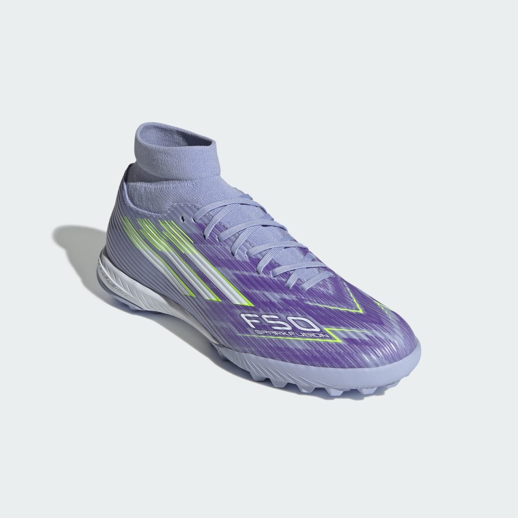 F50 SPARKFUSION LEAGUE TURF BOOTS - Violet Tone / Lucid Lemon / Purple Rush