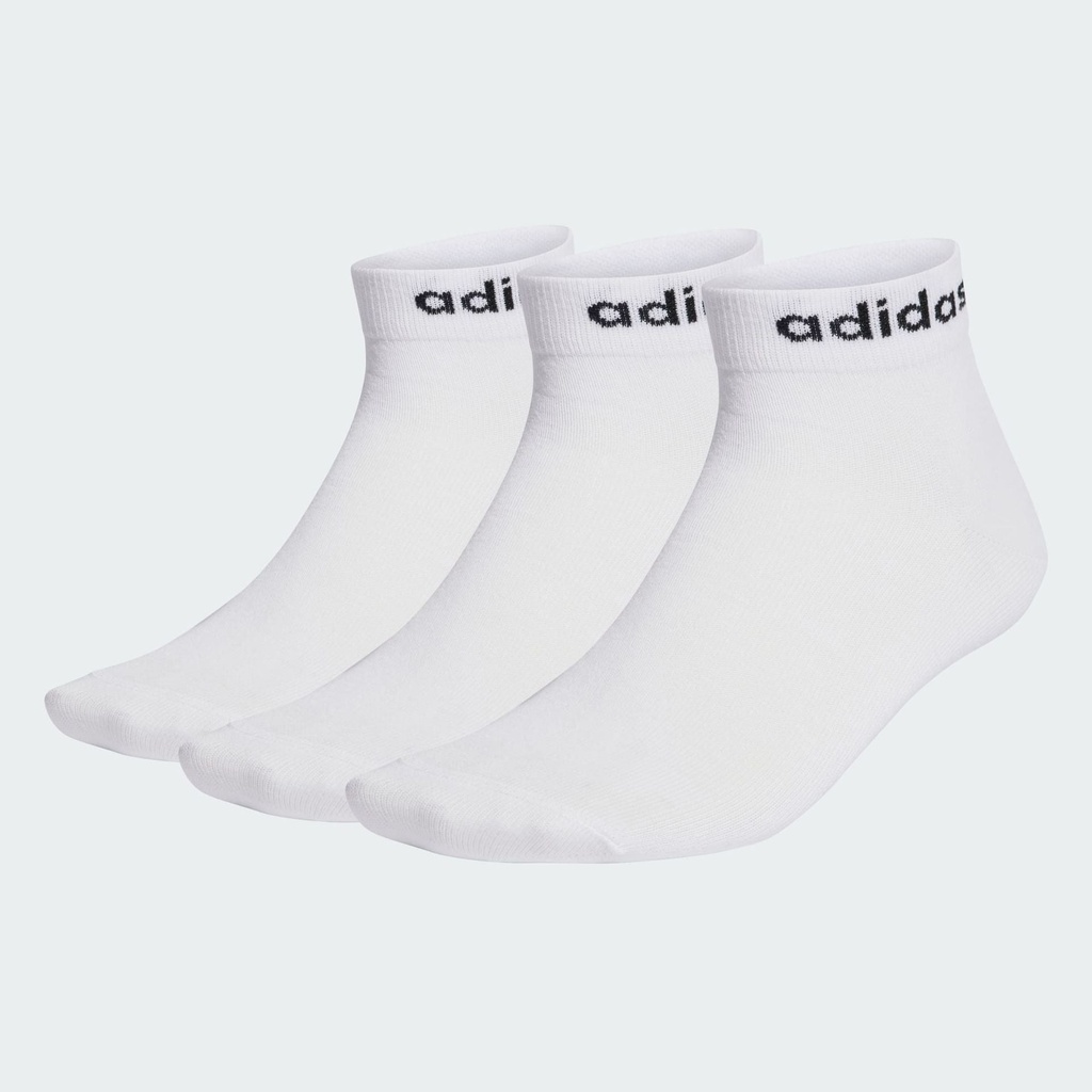 THINK LINEAR ANKLE SOCKS 3 PAIRS - White / Black
