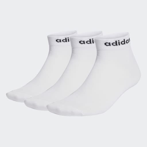 THINK LINEAR ANKLE SOCKS 3 PAIRS - White / Black