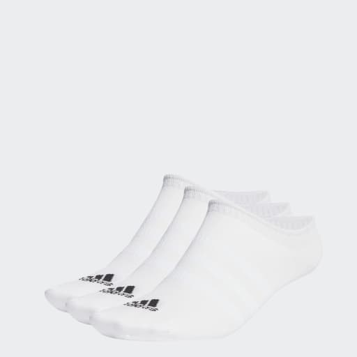 THIN AND LIGHT NO-SHOW SOCKS 3 PAIRS - White / Black