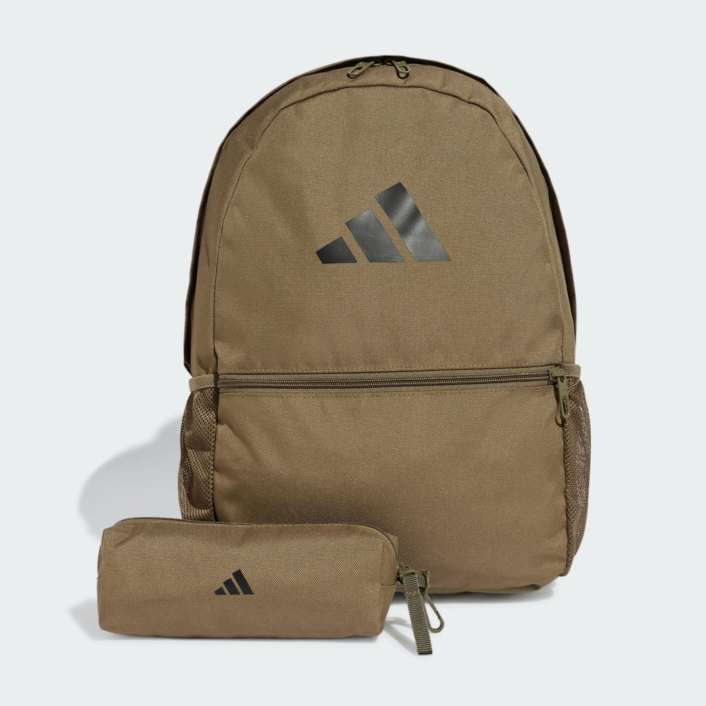 BACKPACK WITH PENCIL CASE - Green / Olive Strata