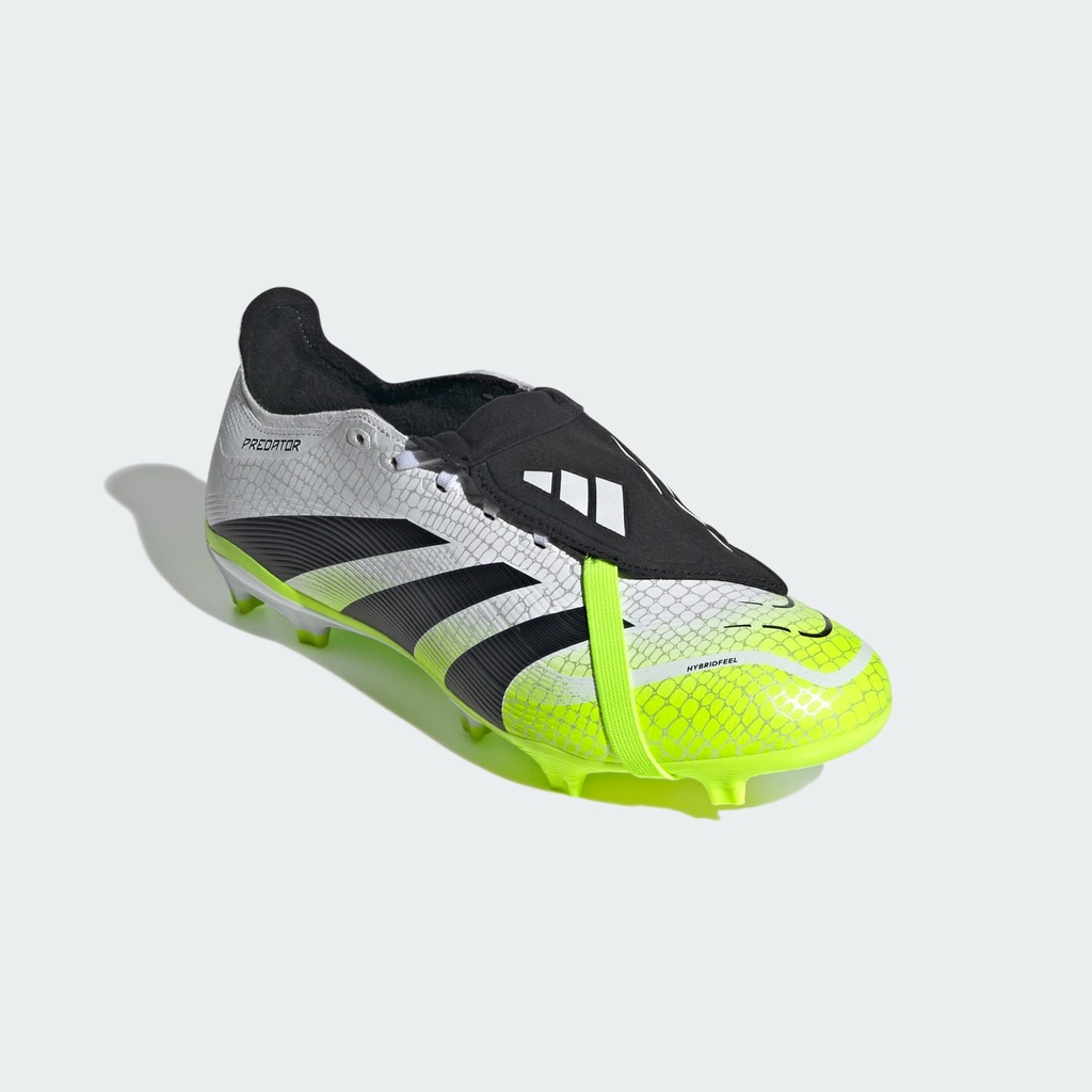 PREDATOR LEAGUE FOLD-OVER TONGUE FIRM/MULTI-GROUND BOOTS - Cloud White / Core Black / Lucid Lemon