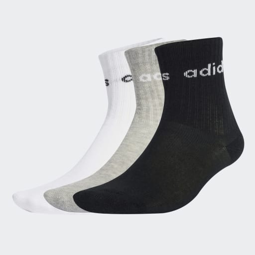 LINEAR KIDS CREW 3 PAIRS PER PACK SOCKS - White / White