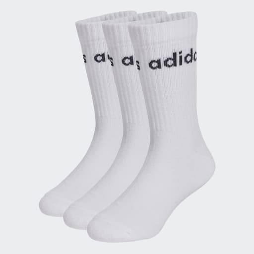 LINEAR KIDS CREW 3 PAIRS PER PACK SOCKS - White / White