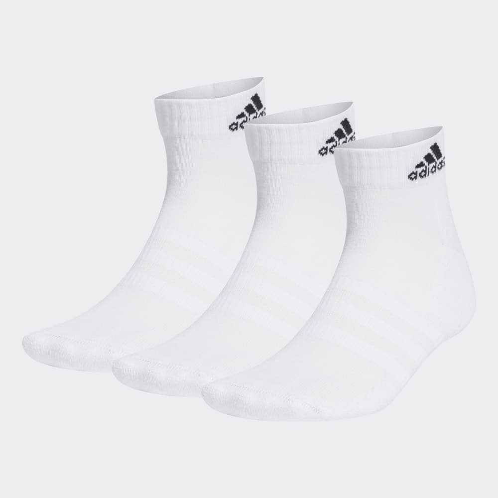 CUSHIONED SPORTSWEAR ANKLE SOCKS 3 PAIRS - White / Black