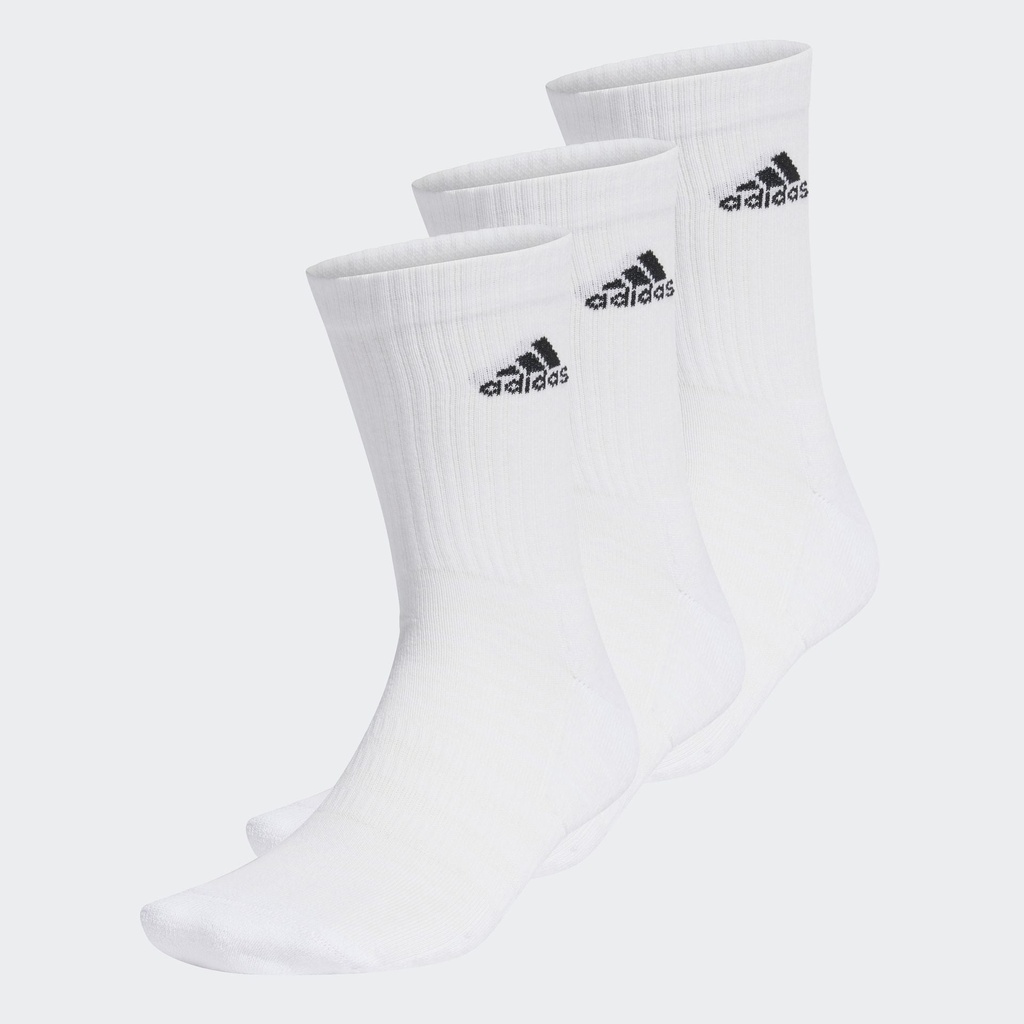 CUSHIONED CREW SOCKS 3 PAIRS - White / Black