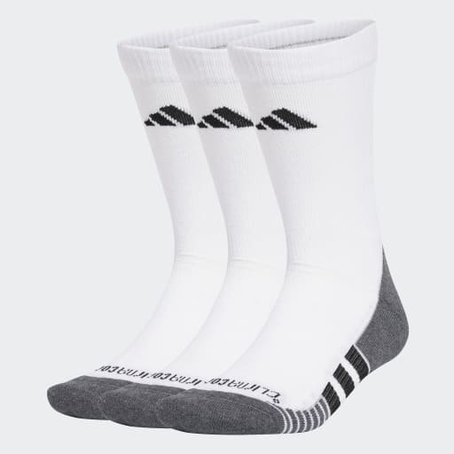 PERFORMANCE CLIMACOOL CUSHIONED CREW SOCKS 3 PAIRS - White / Black