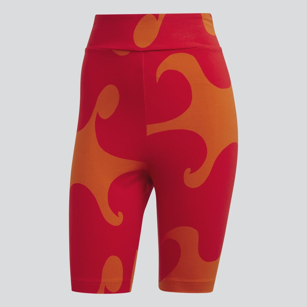 MARIMEKKO RIB SHORT LEGGINGS KNEE LENGTH - Collegiate Orange