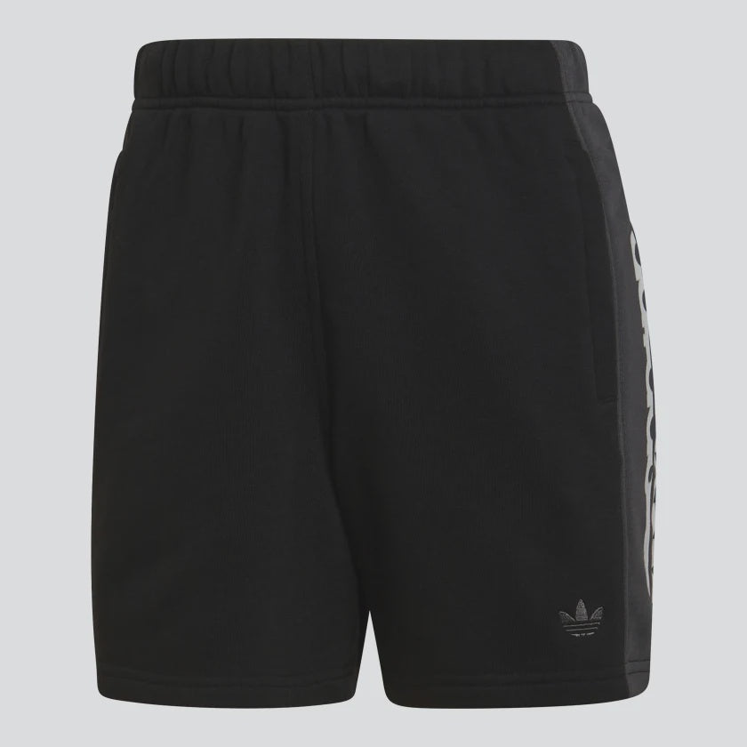 BLOCKED GRAPHIC SHORTS - Black