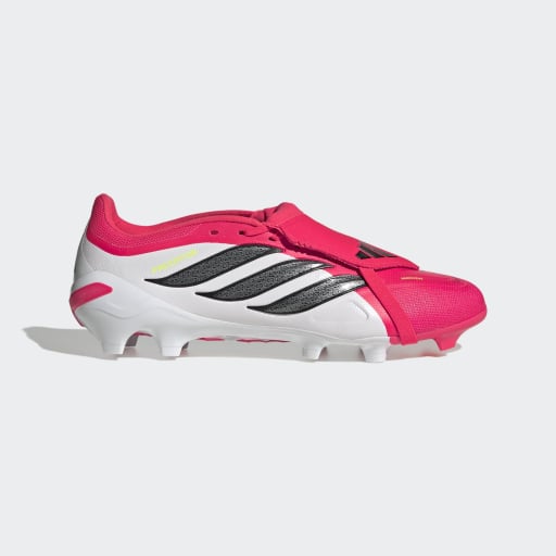 PREDATOR LEAGUE FOLD-OVER TONGUE FIRM GROUND FOOTBALL BOOTS 
 - Lucid Red / Core Black / Cloud White