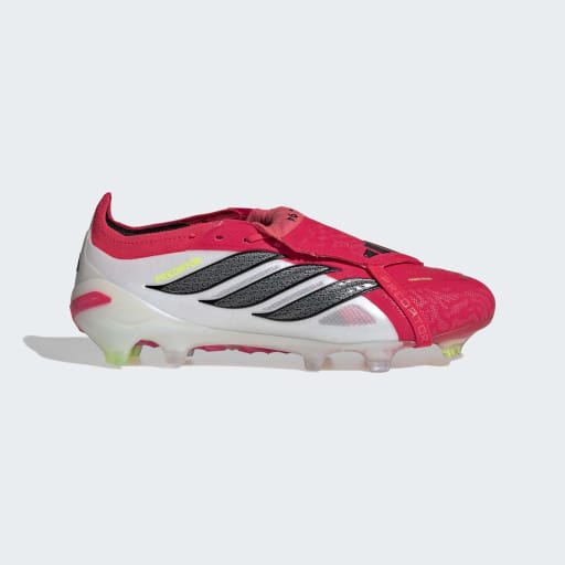 PREDATOR ELITE FOLD-OVER TONGUE FIRM GROUND FOOTBALL BOOTS 
 - Lucid Red / Core Black / Cloud White