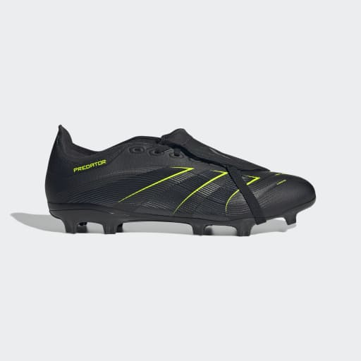 PREDATOR LEAGUE FOLD-OVER TONGUE FIRM/MULTI-GROUND BOOTS - Core Black / Carbon / Lucid Lemon
