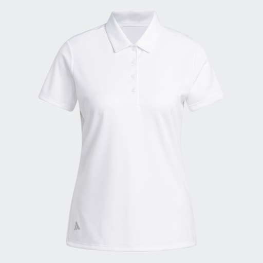 WOMEN'S SOLID PERFORMANCE SHORT SLEEVE POLO SHIRT  White