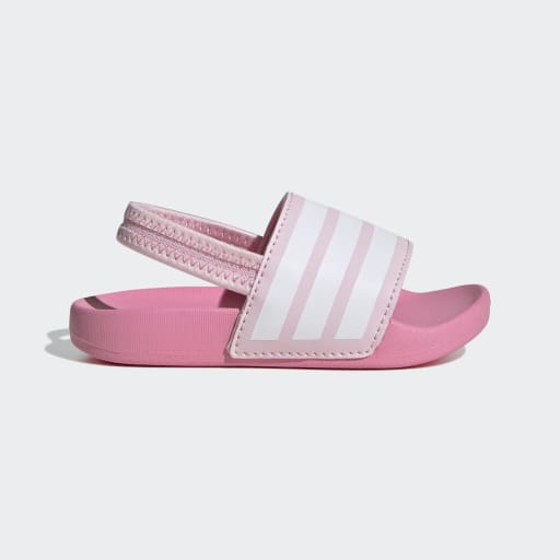 ADILETTE ESTRAP SLIDES KIDS  Clear Pink / Cloud White / Bliss Pink