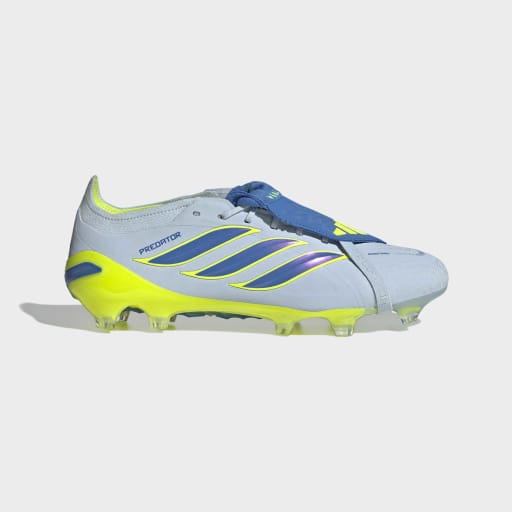 PREDATOR ELITE FOLD-OVER TONGUE FIRM GROUND FOOTBALL BOOTS 
 - Crystal Sky / Ray Blue / Team Solar Yellow 2