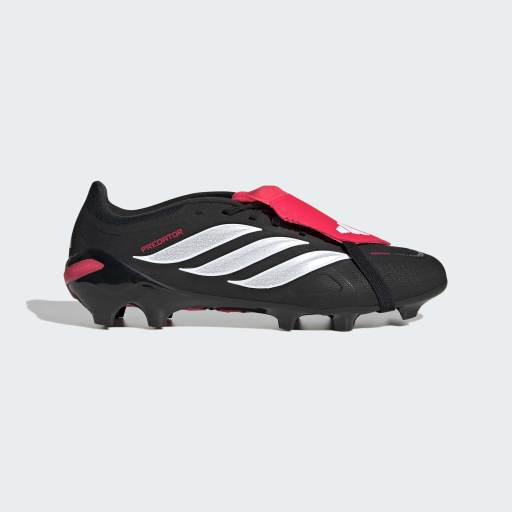 PREDATOR LEAGUE FOLD-OVER TONGUE FIRM GROUND FOOTBALL BOOTS - Core Black / Cloud White / Lucid Red