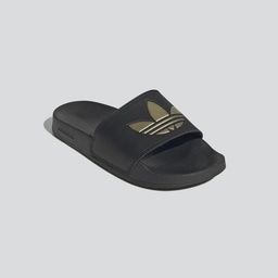 ADILETTE LITE SLIDES - Core Black / Core Black / Matte Gold