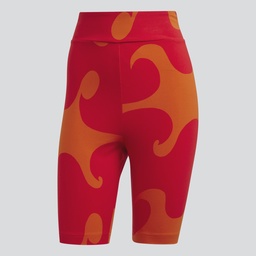 MARIMEKKO RIB SHORT LEGGINGS KNEE LENGTH - Collegiate Orange