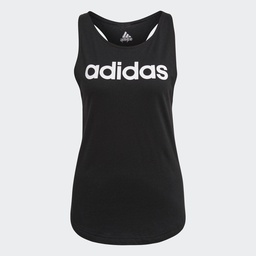 ESSENTIALS LOOSE LOGO TANK TOP - Black / White
