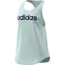 ESSENTIALS LOOSE LOGO TANK TOP - Ice Mint / Legend Ink