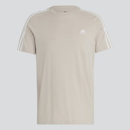 ESSENTIALS SINGLE JERSEY 3-STRIPES T-SHIRT - Wonder Taupe / White