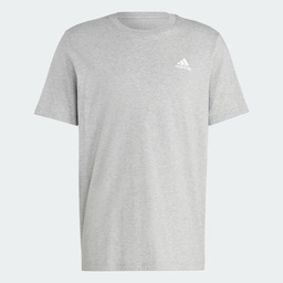 ESSENTIALS SINGLE JERSEY EMBROIDERED SMALL LOGO T-SHIRT - Medium Grey Heather