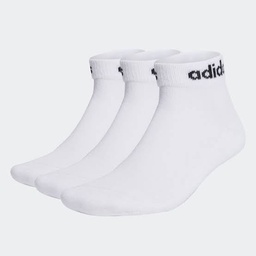 LINEAR ANKLE CUSHIONED SOCKS 3 PAIRS - White / Black