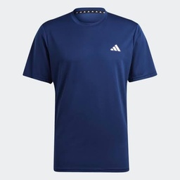 TRAIN ESSENTIALS TRAINING T-SHIRT - Dark Blue / White