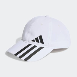 3-STRIPES AEROREADY BASEBALL CAP - White / Black / Black
