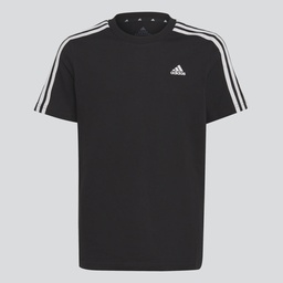 ESSENTIALS 3-STRIPES COTTON T-SHIRT - Black / White
