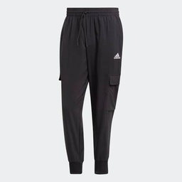 ESSENTIALS SMALL LOGO WOVEN CARGO ANKLE-LENGTH PANTS - Black