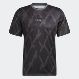 STREETBALL ALLOVER PRINT GRAPHIC T-SHIRT - Grey Four