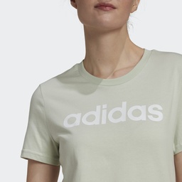 ESSENTIALS SLIM LOGO T-SHIRT - Silver Green / White