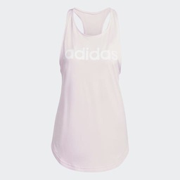 ESSENTIALS LOOSE LOGO TANK TOP - Clear Pink / White