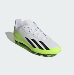 X CRAZYFAST.4 FLEXIBLE GROUND BOOTS - Ftwr White / Core Black / Lucid Lemon