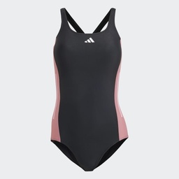 3-STRIPES COLOURBLOCK SWIMSUIT - Black / Pink Strata / Bliss Pink