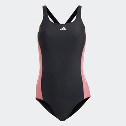 3-STRIPES COLOURBLOCK SWIMSUIT - Black / Pink Strata / Bliss Pink