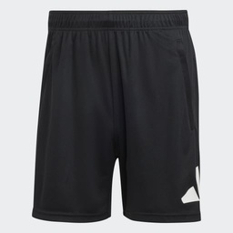 TRAIN ESSENTIALS LOGO TRAINING SHORTS - Black / White